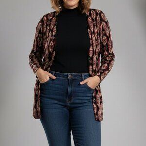 Jones New York Signature Southwestern Cardigan Sweater XL